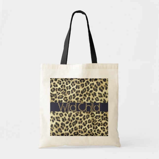 Personligen Brown Leopard Tote Tygkasse (Framsidan)
