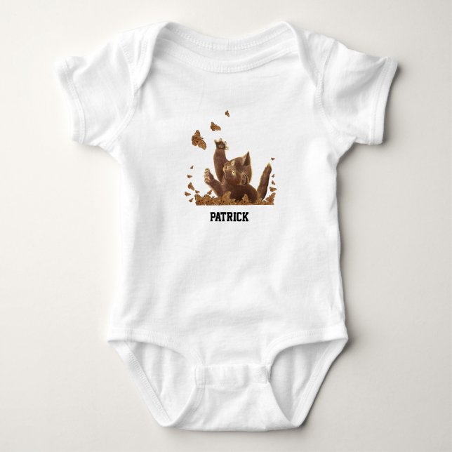 Personligen Brun katt och nattfjärilar T Shirt (Framsida)
