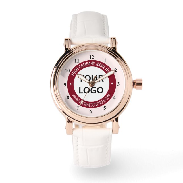 Personligen Business Logotyp and Text Watch Armbandsur (Framsida)