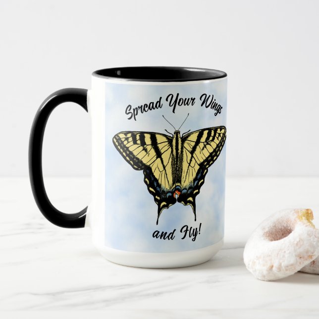 Personligen Butterfly från sydvästra Gulten Mugg (Med munk)