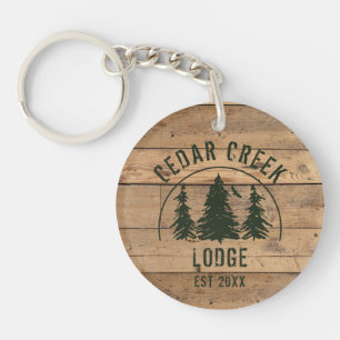 Personligen Cabin Rustic Wood Family Namn