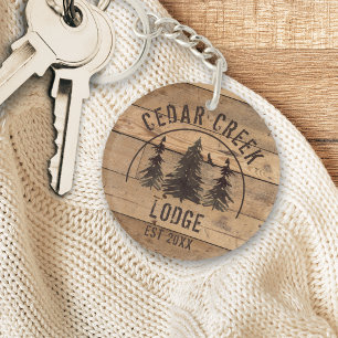 Personligen Cabin Rustic Wood Family Namn