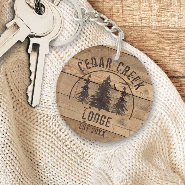 Personligen Cabin Rustic Wood Family Namn (Skapare uppladdad)