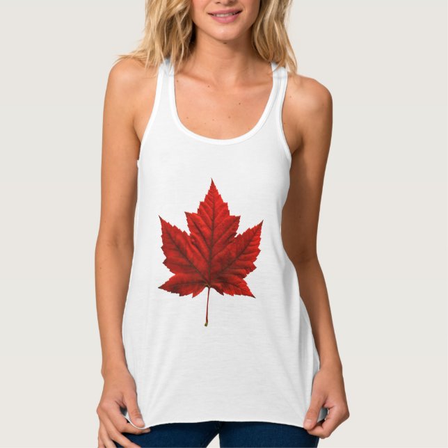Personligen Canada Tanktop Canada Shirt för kvinno Linne Med Racerback (Framsida)