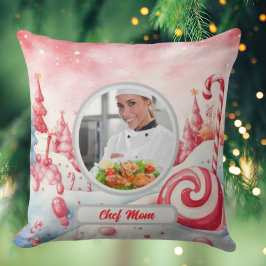 Personligen Candy cane i jul Chef Mamma Photo Kudde
