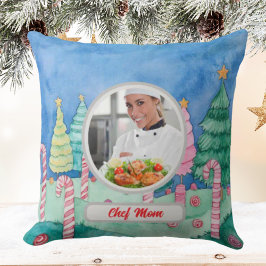 Personligen Candy cane i jul Chef Mamma Photo Kudde