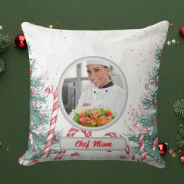Personligen Candy cane i jul Chef Mamma Photo Kudde