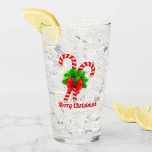 Personligen Candy cane och rödband till jul Glaskopp