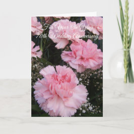 Personligen Carnations 70:e Bröllop Kort