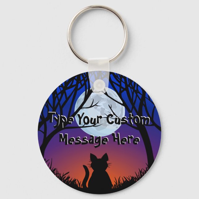 Personligen Cat Art-nyckelkedjor för kattnyckelked Nyckelring (Framsida)