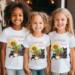 Personligen Cats n Veggies Farmhand Kids T Shirt