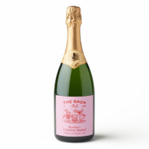 Personligen Champagne-etikett för Bachelorette-par