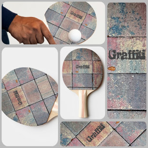 Personligen Checker Brick Urban Grunge Pingisracket