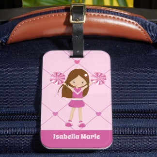 Personligen Cheer Rosa Hearts Cheer Bagagebricka