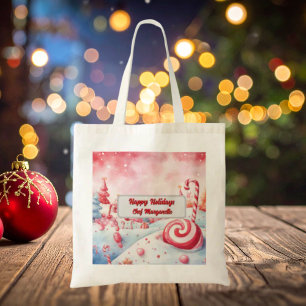 Personligen Chef Gift- i Candy cane Tygkasse