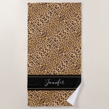 Personligen chic Leopard Print Black Script