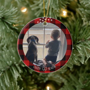 Personligen Child Pet Photo (ung. Julgransprydnad Keramik