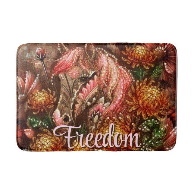 Personligen Chrysanthemums Blommigt  för Autumn Ho Badrumsmatta (Framsidan)