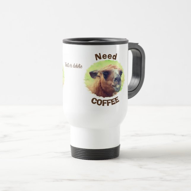 Personligen Coffee Humor Llama Resemugg (Framsida höger)