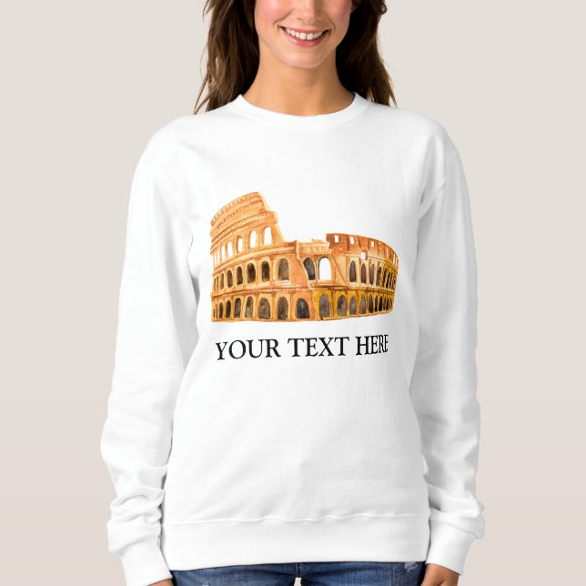 Personligen Coliseum Rom, Italien T Shirt (Framsida)