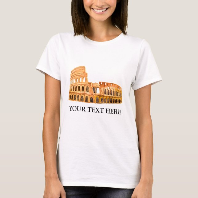 Personligen Coliseum Rom, Italien T Shirt (Framsida)