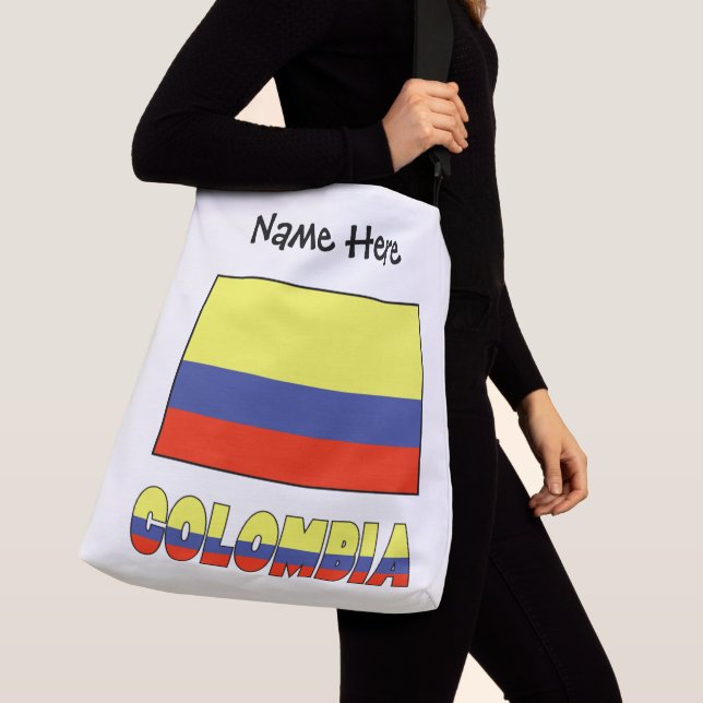 Personligen Colombia och Colombias Flagga Axelväska (Närbild)