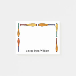 Personligen Colorful Juggling Klubbs Jugglers Post-it Block