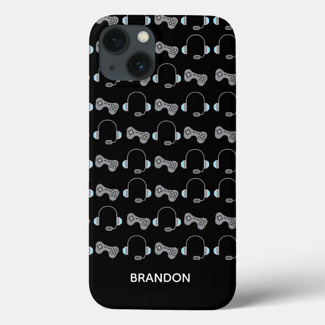 Personligen Coola Gamer Gaming Mönster Black (Baksida)