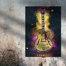 Personligen coola Grunge Guitar Art Poster