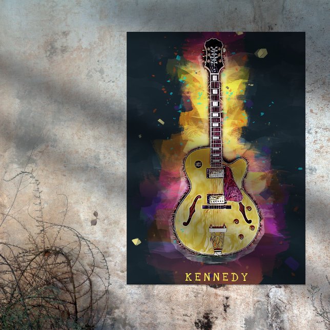 Personligen coola Grunge Guitar Art Poster (Skapare uppladdad)