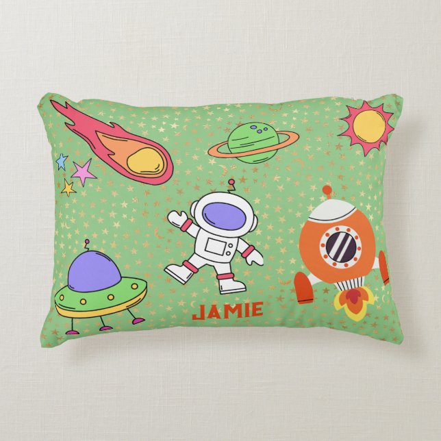 Personligen Cosmic World Pillow Prydnadskudde (Framsidan)