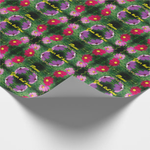 Personligen Cosmos Flower Trio Presentpapper