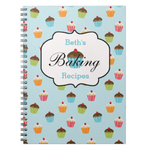 Personligen Cupaka Baking Recipe-anteckningsbok Anteckningsbok