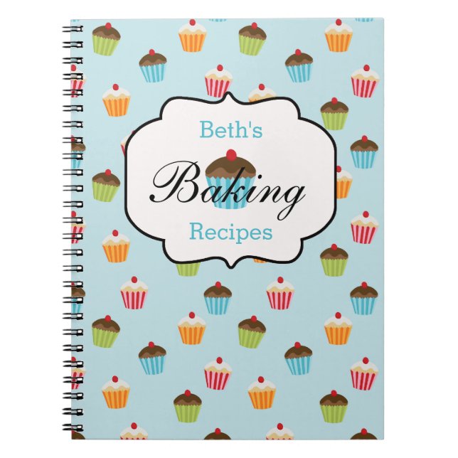 Personligen Cupaka Baking Recipe-anteckningsbok Anteckningsbok (Framsidan)