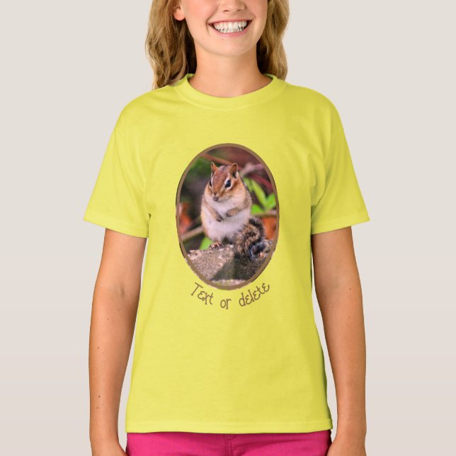 Personligen Cute Chipmunk Wildlife T Shirt (Framsida)