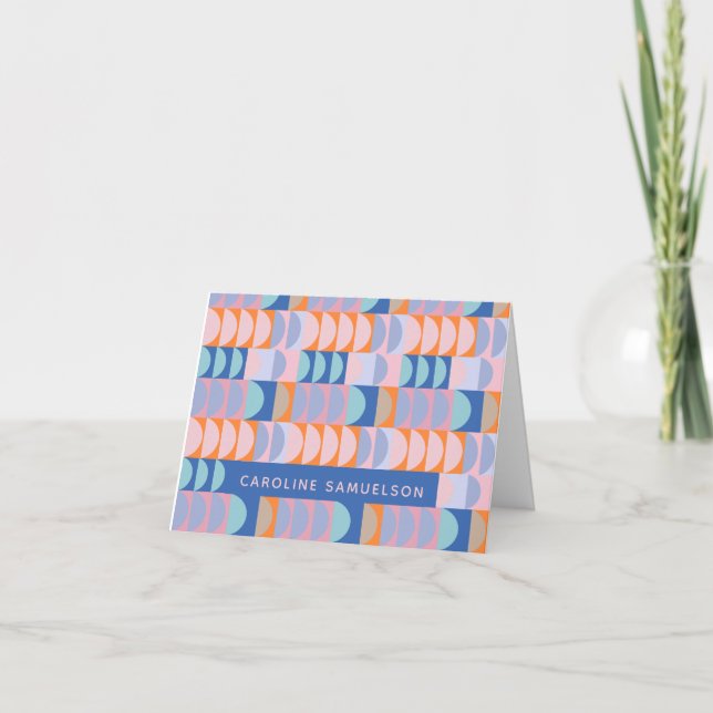 Personligen Cute Colorful Geometric Shapes Anteckningskort (Framsida)