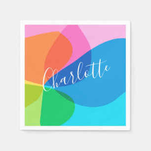 Personligen Cute Colorful Modern Geometric Shapes Pappersservett