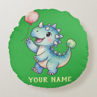 Personligen Cute Dino-Ankylosaurus Rund Kudde