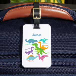 Personligen Cute Dinosaurs Kids Bagagebricka