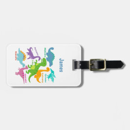 Personligen Cute Dinosaurs Kids Bagagebricka