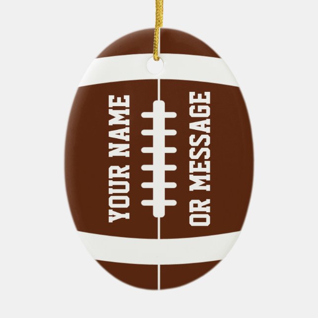 Personligen Cute Football Ornament (Framsidan)