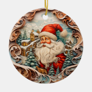 Personligen Cute Jul Jultomten Julgransprydnad Keramik