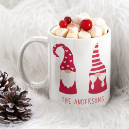 Personligen Cute Jul Red Gnomes Kaffemugg