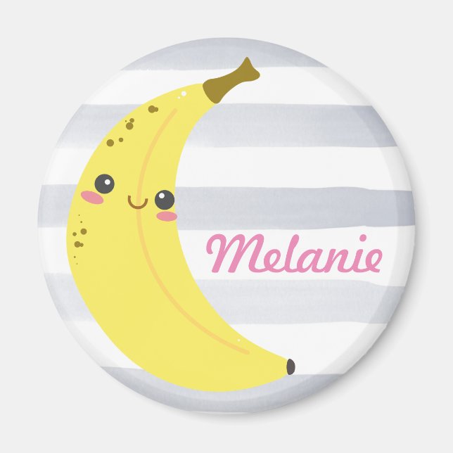Personligen Cute Kawaii Banana Magnet (Framsidan)