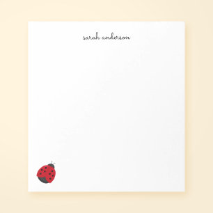 Personligen Cute Ladybug Kids Anteckningsblock
