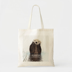 Personligen Cute Otter Wildlife Image Tygkasse
