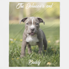 Personligen Cute Pit Bull Fleecefilt