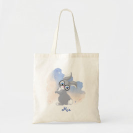 Personligen Cute Rabbit and Glasses Tygkasse
