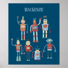 Personligen Cute Robots Poster