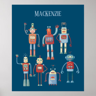 Personligen Cute Robots Poster